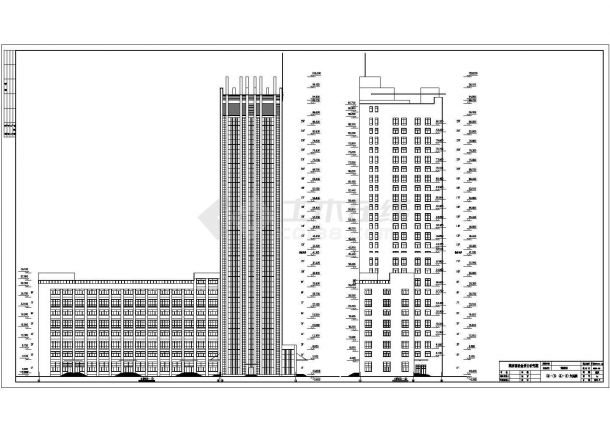 某地25层框剪结构酒店建筑设计施工图-图一