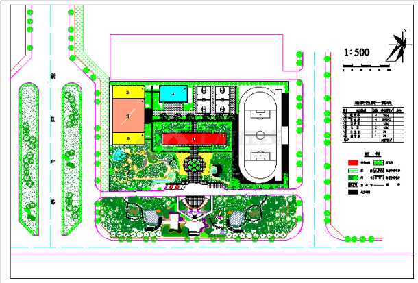某校园园林绿化CAD设计施工图纸-图一