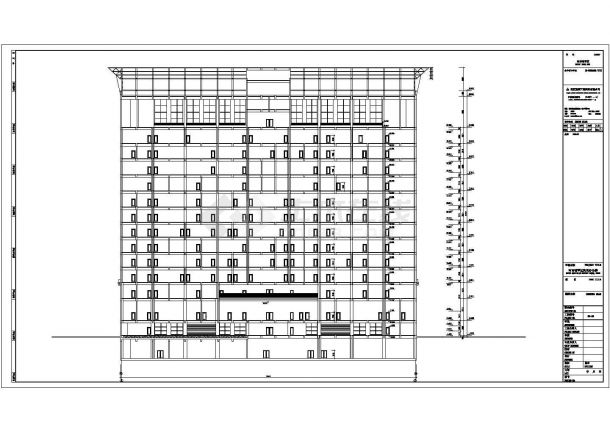 某军区13层框剪结构综合办公楼建筑设计方案图-图二