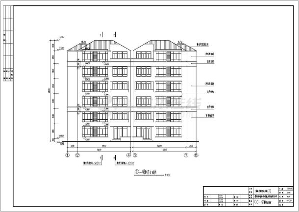 某豪华小区复式风格公寓楼建筑图纸-图一