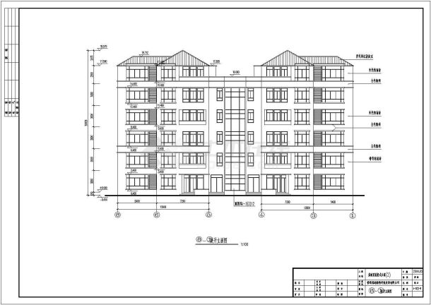 某豪华小区复式风格公寓楼建筑图纸-图二