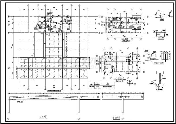 某钢结构加油站建筑施工CAD图纸-图一
