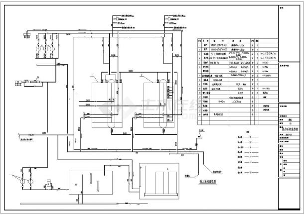 某工厂集中供热热水锅炉设计施工图纸-图二