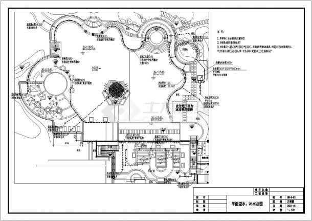某公司自主设计游泳池及循环水处理施工图-图二