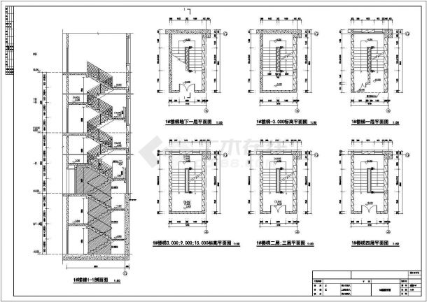 鄂尔多斯四层博物馆建筑设计CAD施工图-图二