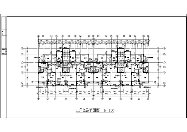 某地区某市花园式高层住宅全套施工cad图-图二