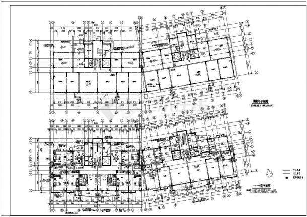 某地区某高校小高层住宅施工cad设计图12＃楼-图二