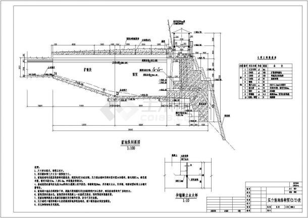 某水利工程洞内前室结构、钢筋图（技术施工阶段）-图二