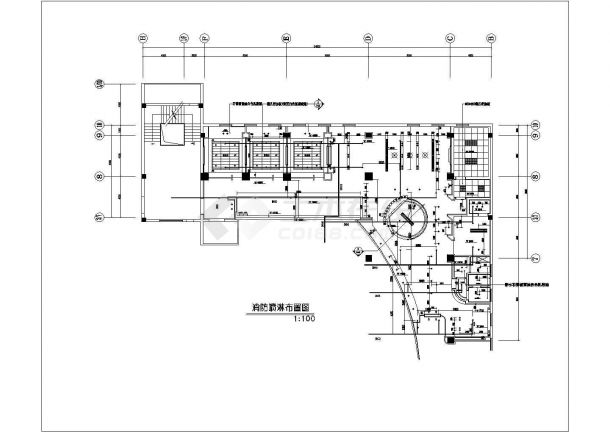 某地五层框架结构办公室装饰设计施工图-图二