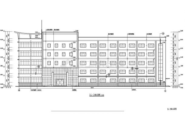 某厂区五层框架结构研发综合楼建筑设计施工图-图一