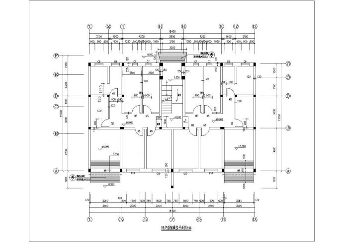 某小区多层单元户型住宅楼建筑设计图_图1