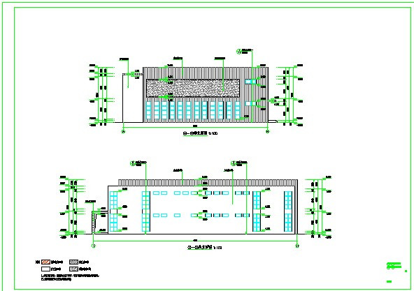 小学单层篮球风雨操场建筑结构水电设计施工图