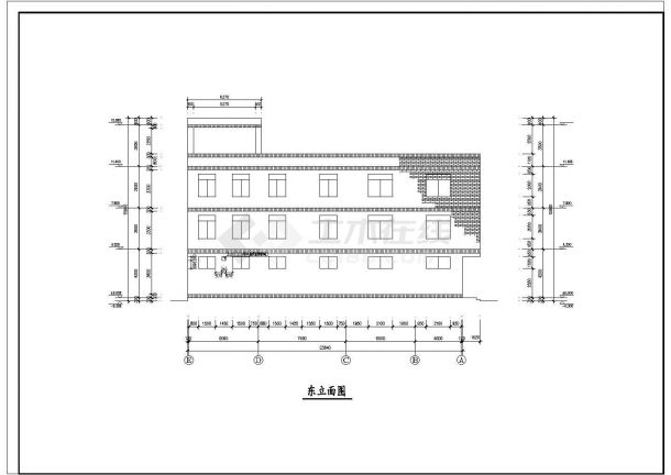 某地区某民宅建筑平面cad合成图-图一