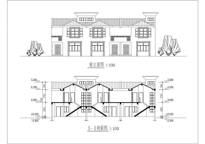 某地二层小型农村住房建筑设计方案_图1