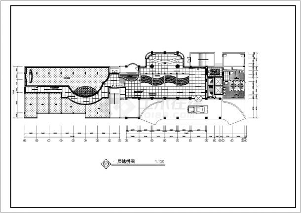 某地区高档酒店大堂CAD装修图纸-图二