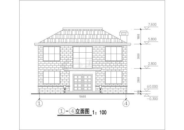 重庆市某城市郊区民居住宅方案设计图-图一