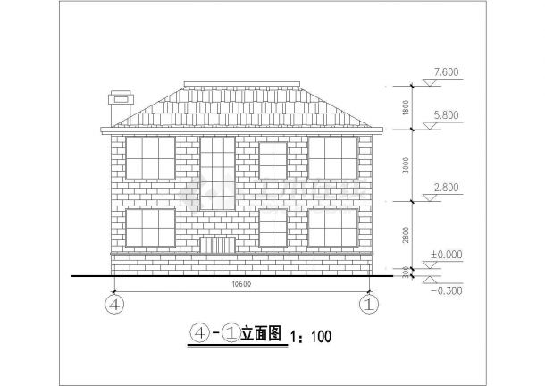 重庆市某城市郊区民居住宅方案设计图-图二