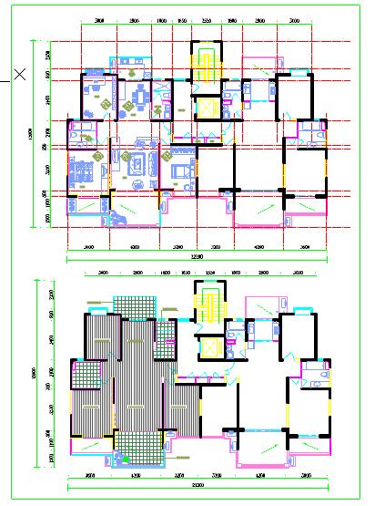 某高级住宅室内装修设计cad施工图