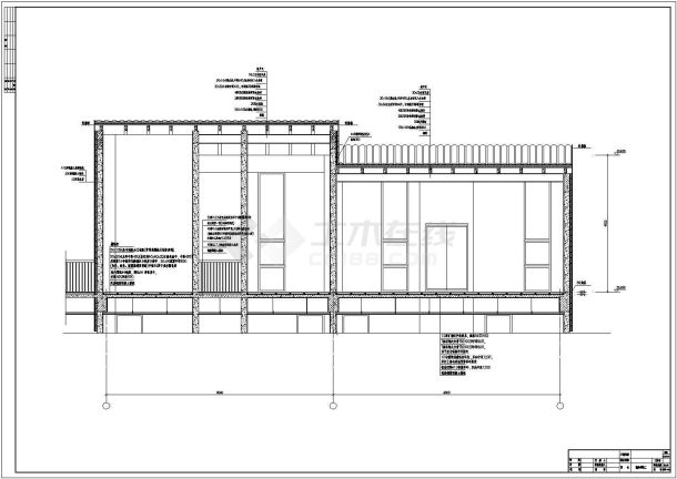 某地区黄永玉博物馆建筑cad详细施工设计方案图-图二