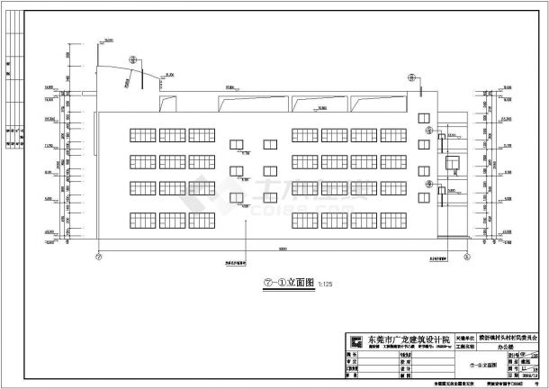 某地四层框架结构办公楼建筑施工图-图一