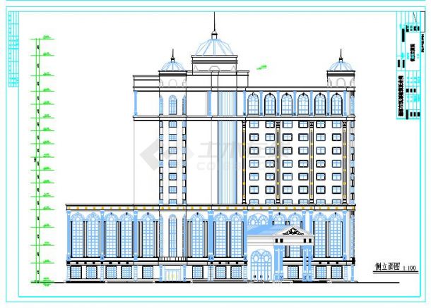 某大酒店建筑设计方案CAD施工图-图一