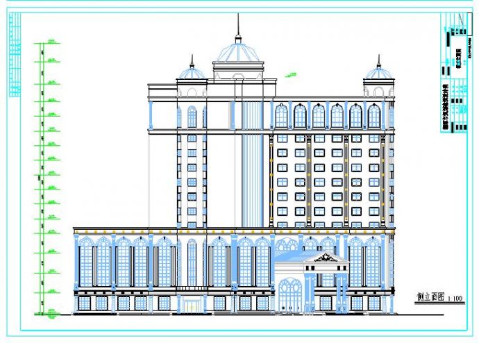 某大酒店建筑设计方案CAD施工图_图1