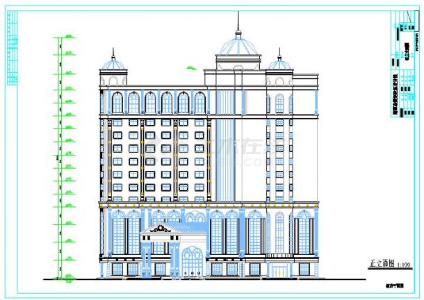 某大酒店建筑设计方案CAD施工图-图二