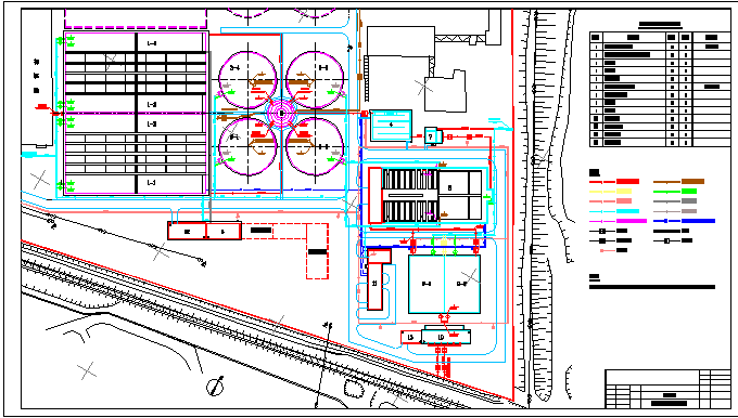 某大型污水厂工艺管线图设计_图1