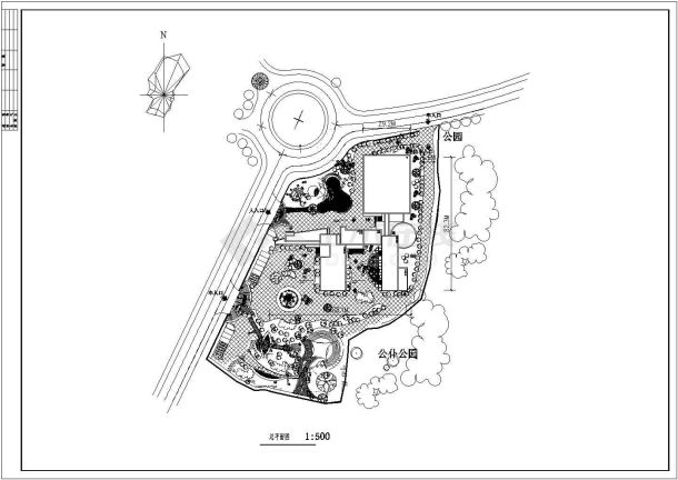 某高校艺术中心建筑CAD设计图纸-图二