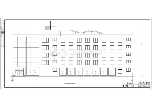 信阳市五层框架结构宾馆建筑设计方案图-图二