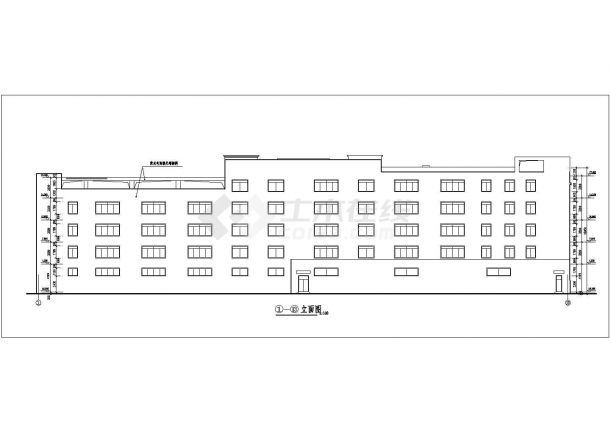 某小区五层商业住宅综合楼建筑设计图-图二