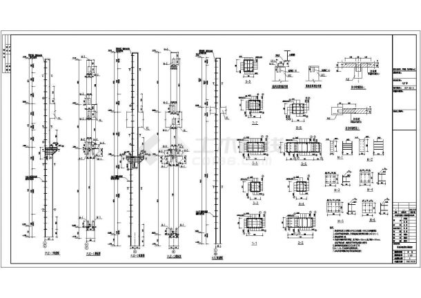 某地三层钢混结构厂房车间结构施工图-图二