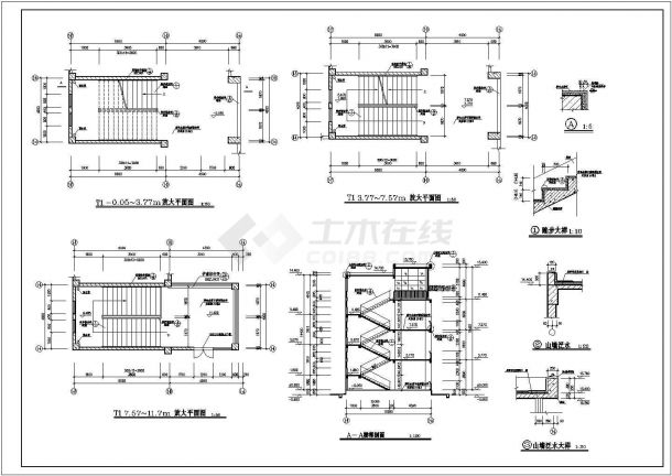 某个艺术学校艺术楼建筑CAD设计施工图纸-图二