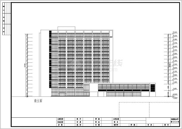 某地十六层框架结构商业综合楼建筑设计施工图-图一