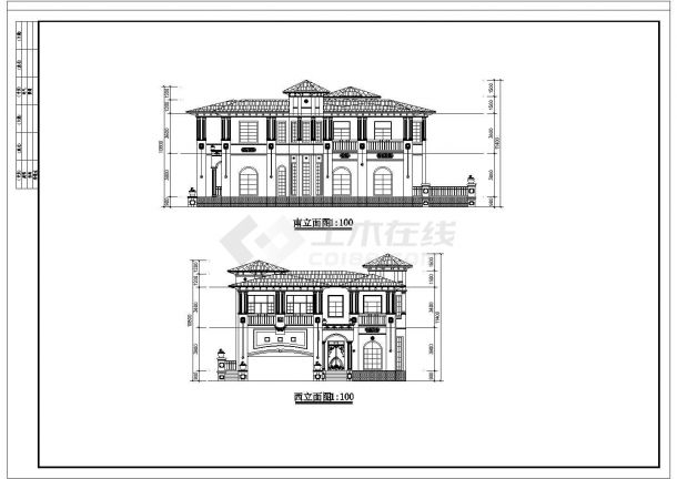 某地二层别墅住宅设计建筑规划方案施工图-图一