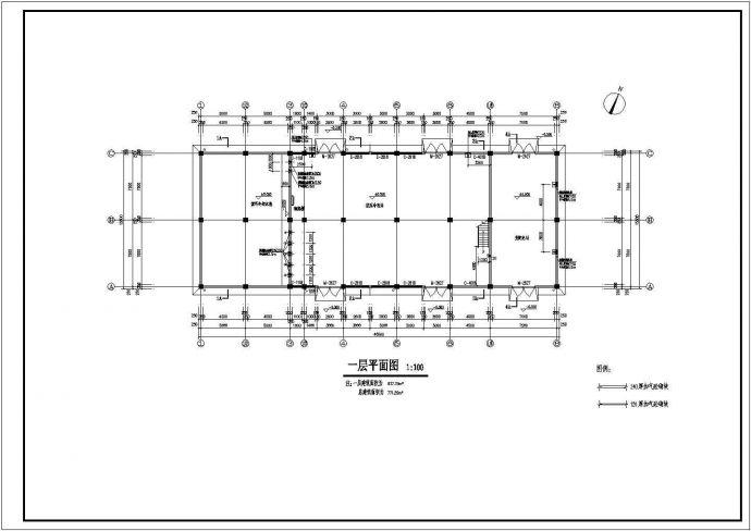 某工业厂房动力车间建筑CAD设计施工图纸_图1