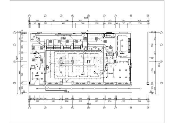 农业银行办公厅建筑电路电气cad施工图-图一