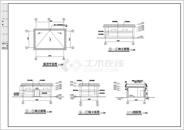 【新疆】某公园公共厕所施工方案图-图一