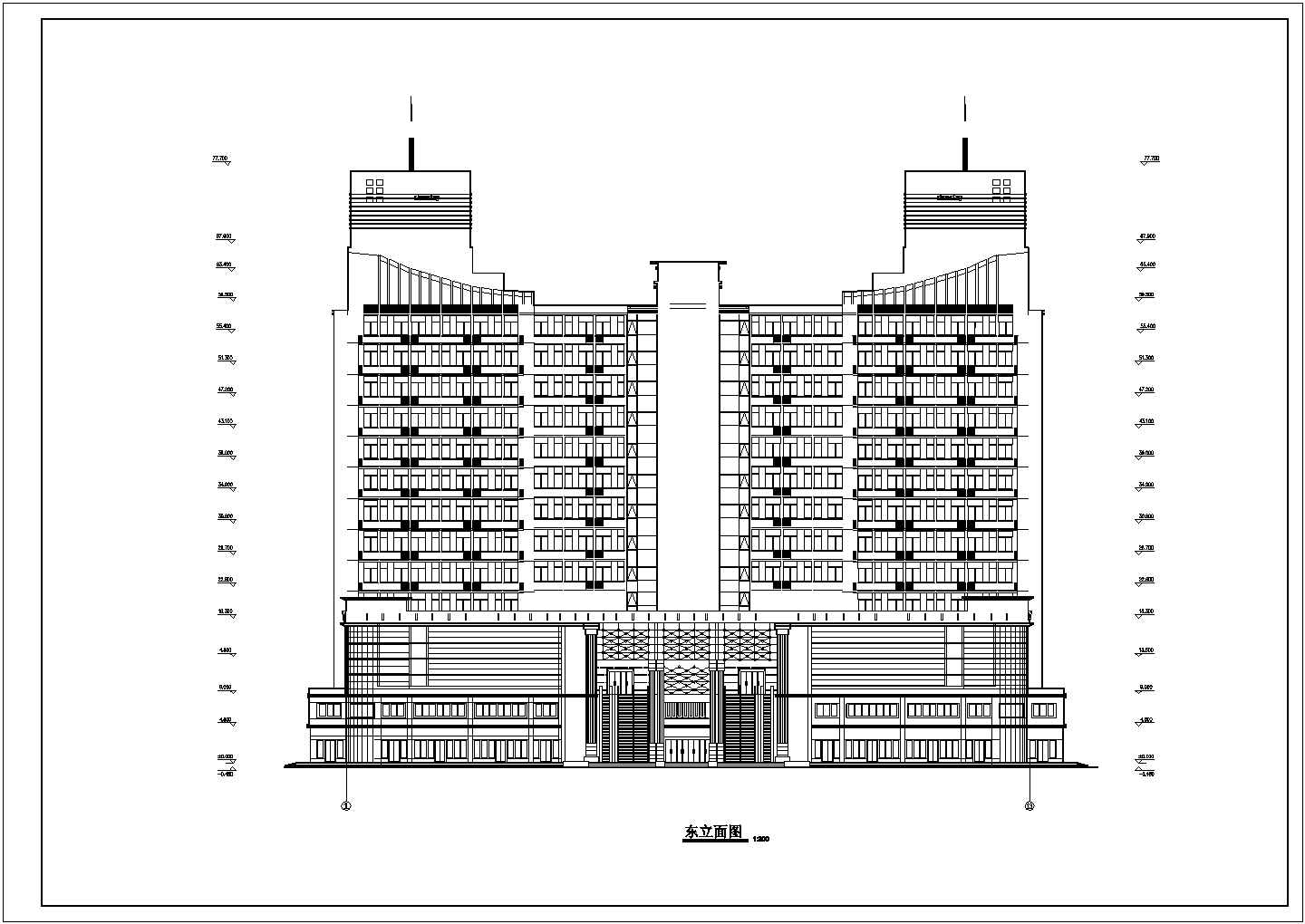 五星级酒店建筑CAD施工图