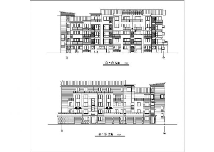 苏南某小区多层住宅楼建筑设计图纸_图1