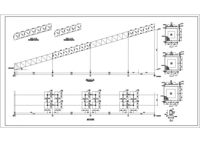 某地一钢桁架结构皮带栈桥结构施工图_图1