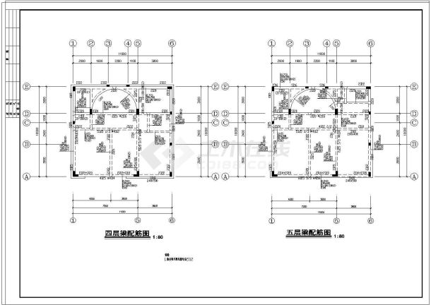 某法式小别墅完整建筑结构设计施工图-图二