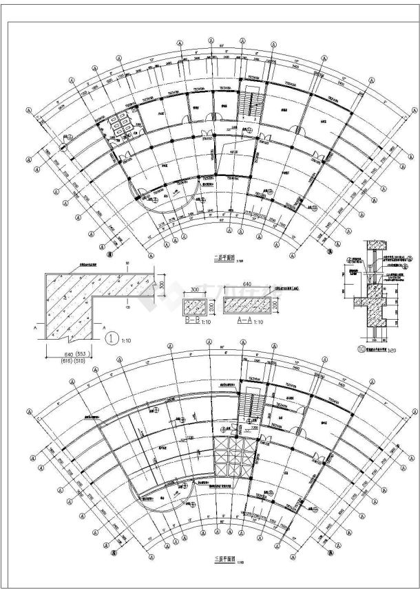 某地方某小区某风格会所建筑cad图-图一