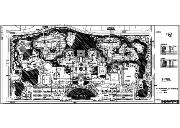 140629平米温泉会议度假酒店建筑图-图一