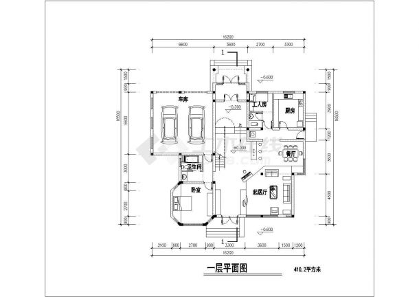 某中式联排别墅全套建筑设计施工图-图二