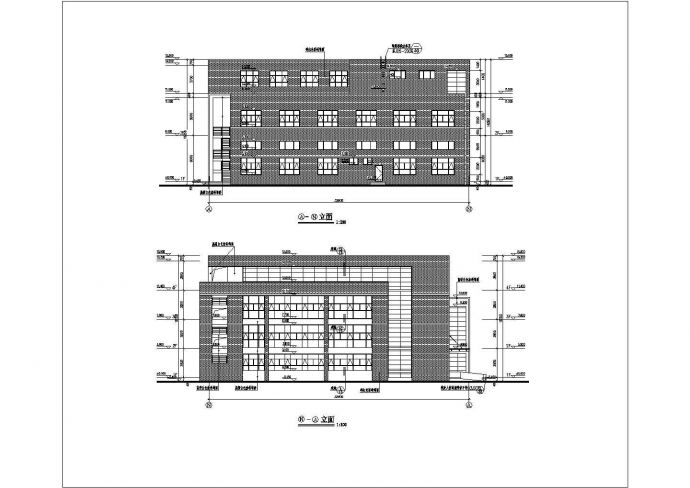 某地4层框架结构报告厅建筑方案图_图1