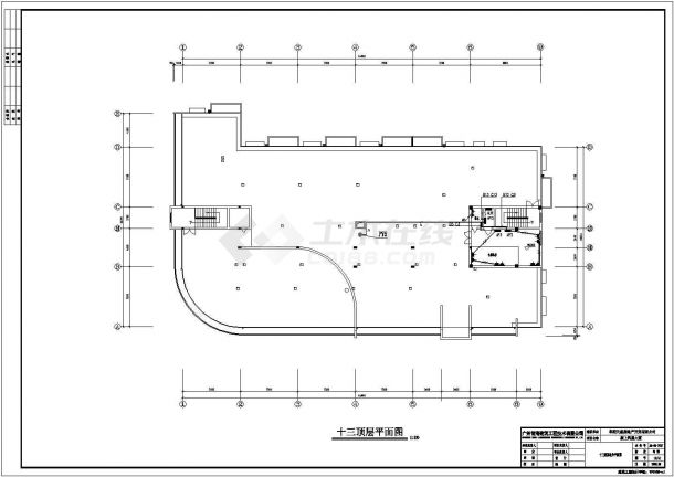 一栋13层的商住楼电气设计施工图-图二