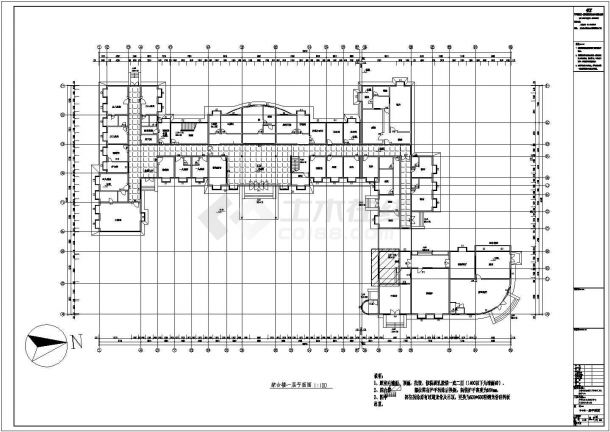 服务中心综合楼施工图纸（建筑水电）-图二