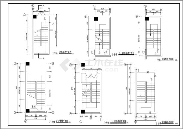 带天车多层厂房建筑设计cad图纸-图一