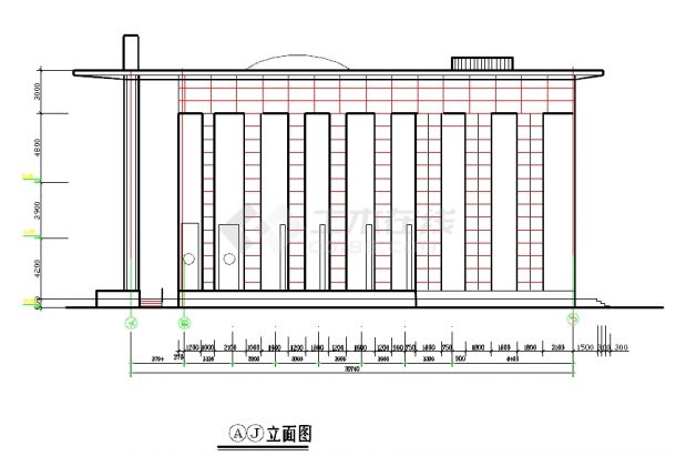 某地四层图书馆综合大楼建筑设计图-图二